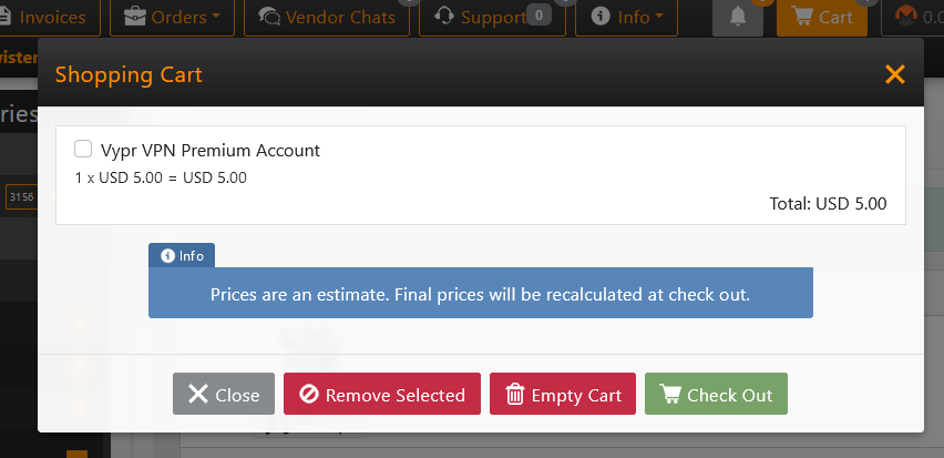 Screenshot of opening dispute form